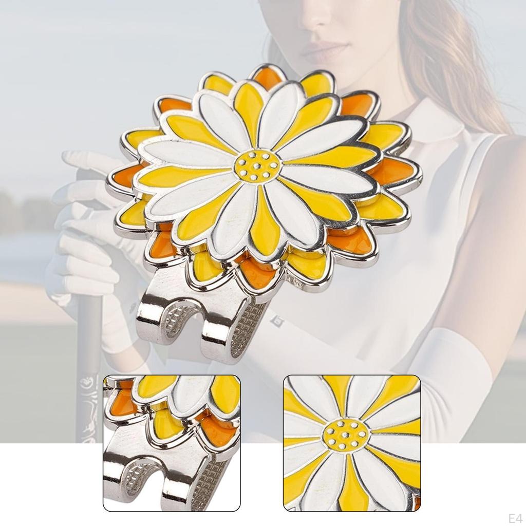 Decorative Golf Ball Marker with Hat Clip, Portable Pocket Accessory, Multifunctional And