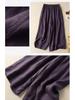 2026 New Women's High-Waisted Wide-Leg Skirt Pants - Breathable, Thin Cotton Linen for Summer