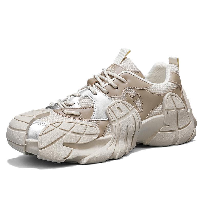 Men's shoes new summer breathable sports and leisure shoes men's outdoor mesh shoes platform-soled personalized mecha shoes trendy shoes