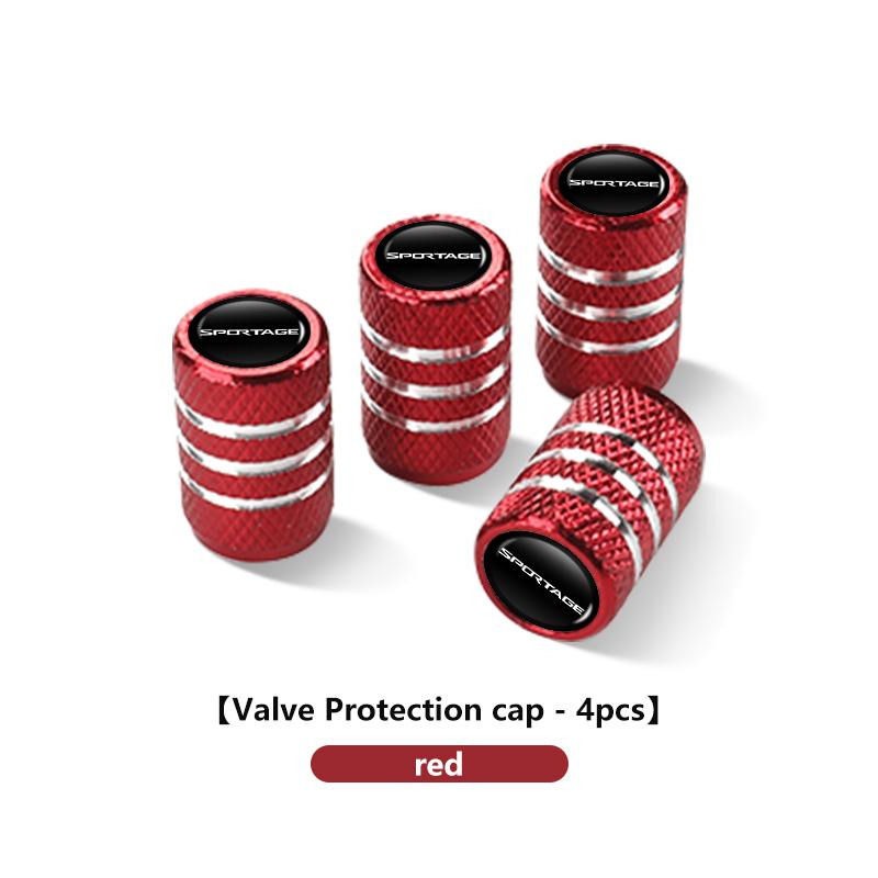For KIA 4pcs Metal Car Wheel Tire Valve Stem Cover Decoration Accessories Sportage 2016 2017 2018 Sephia Stonic Carens RUAJC1