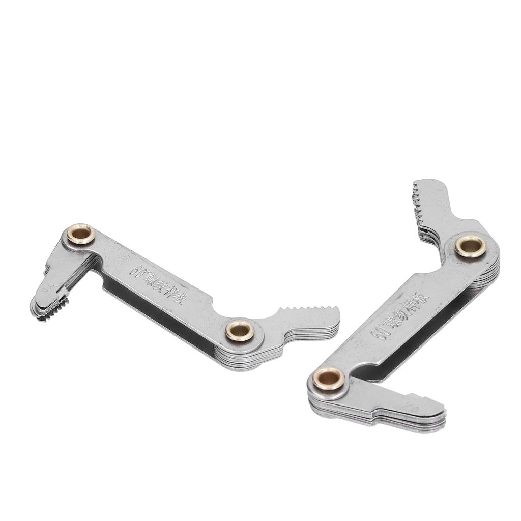 2Pcs Thread Gauge 60 Degrees  20 Blades Metric Stainless Steel Industrial Screw Pitch Measuring Tool