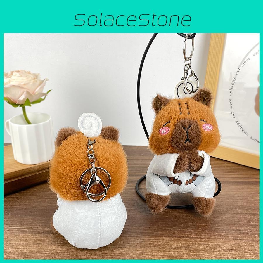 Capybara Plush Captivating Keychain Doll With Short Fur Perfect For Kids And Adults