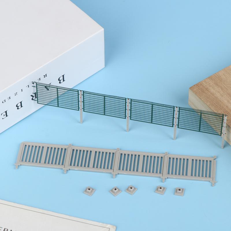 Ho Scale Protective Fence With Columns Model For Diy Building Fence Wall Sand Table Railway Train Scene Diorama Kit