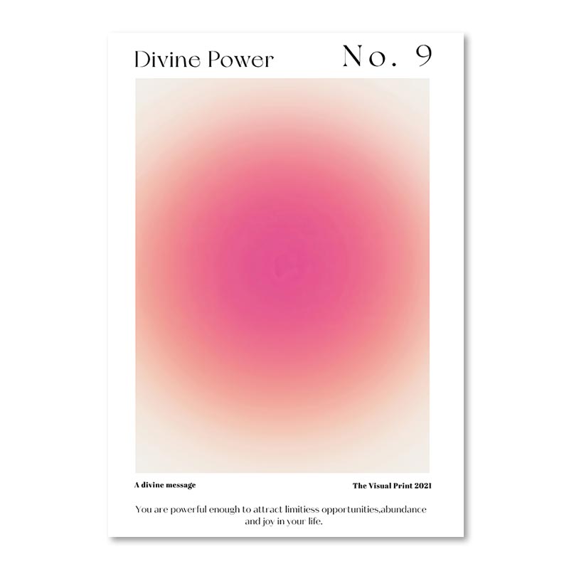 

Абстрактная градиентная аура настенное искусство постер Божественная духовная картина на холсте Скандинавская галерея Печать Эстетическая картина Декор гостиной 30x40cm No Framed