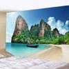 Beach Sunset Landscape Tapestry Wall Hanging Coconut Tree Printed Wall Art Hotel Room Decoration Items Aesthetic Dorm Home Decor