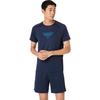 Training Wear Cybercool Short Sleeve Shirt 2033C040 Unisex Adult 400 S [ASICS] (Midnight)