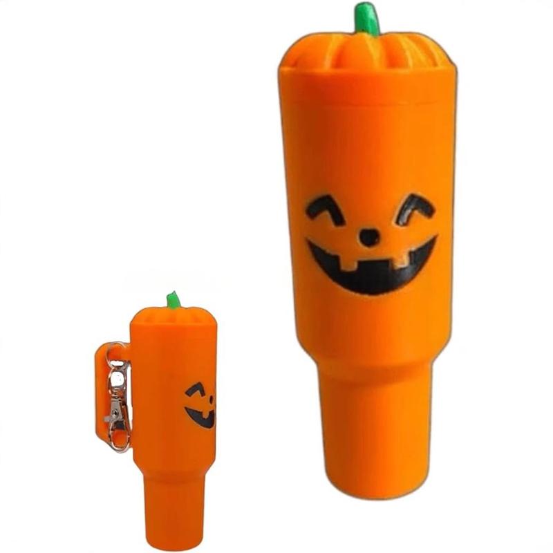 

3D Printed Mini Tumbler Keychain Halloween Mini Cup Keychain Christmas Lipstick Holder Pumpkin Ghost Festival Decoration