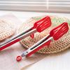 9/12 Inch Spatula Tongs with Stand Red Cooking Tongs Slotted Silicone Tongs for Kitchen Grilling BBQ Buffet Serving