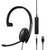 EPOS Single Ear Headset ADAPT 135T USB II USB Compatible with Control Unit 1000900 SENNHEISER 3.5mm &