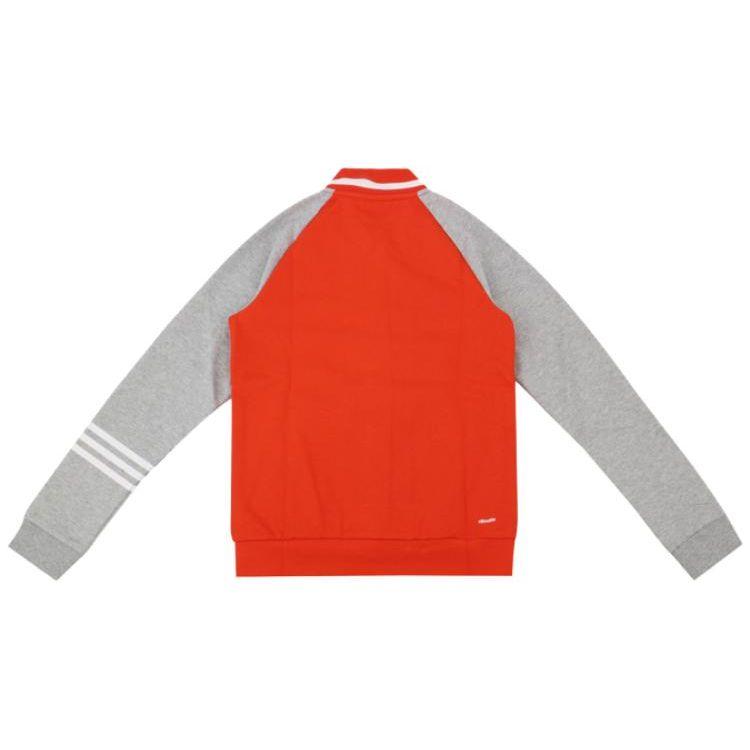 Adidas Casual Color Block Stand Collar Baseball Jacket Women Jackets Orange Gray BK4841
