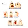 Safe Decorative Night Lights Halloween Ghost Flameless Candle, Cute Holding BOO Letter Tealight, Kid Friendly Gifts Battery Operated LED Flickering