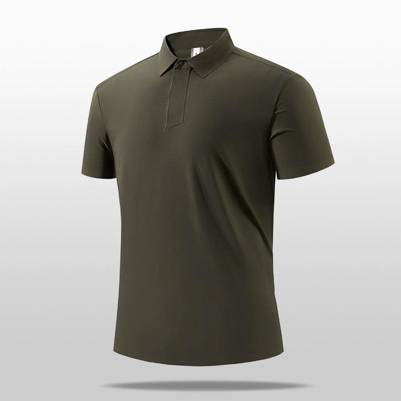 Business Polo Shirt, Golf Quick Drying Shirt, Stand Up Collar, Fashionable Running, Casual Men's High-end Design Top