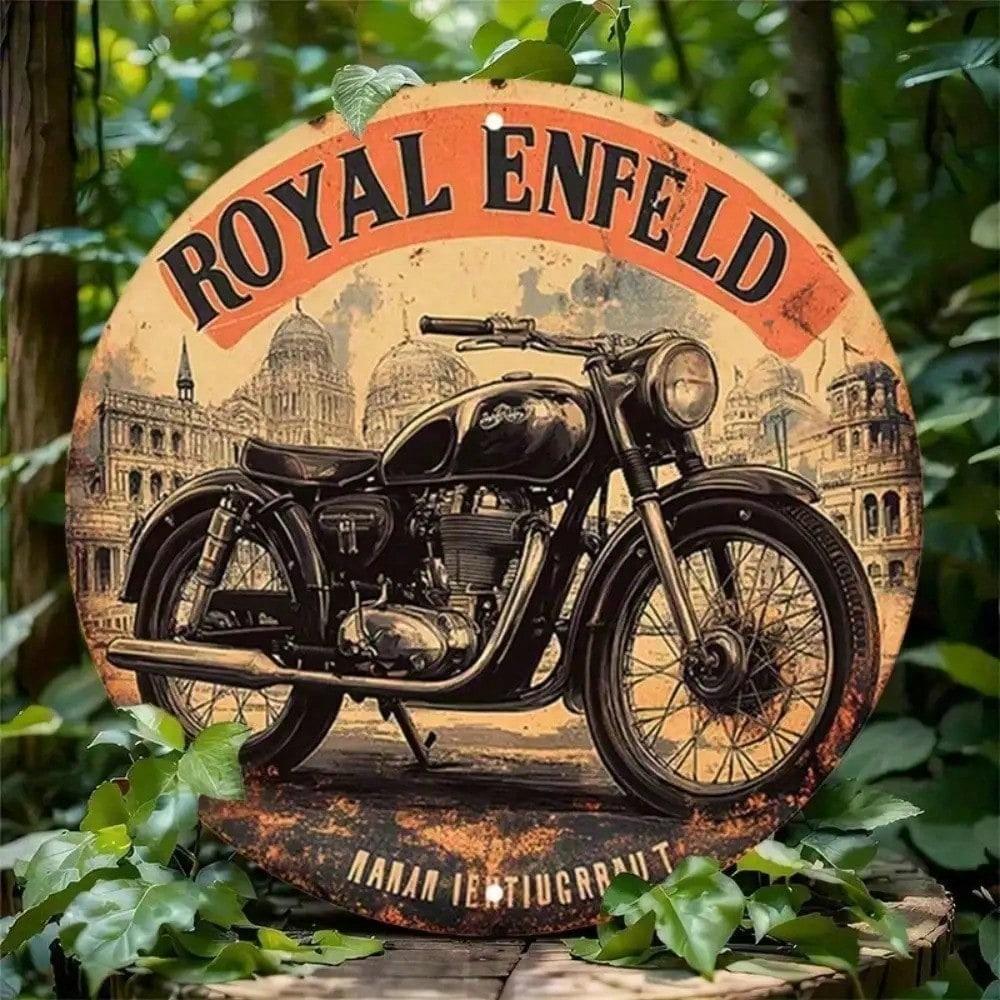 

Retro Enfield Motorcycle Metal Tin Sign 8x8 inch Garage Wall Art Home Decor Bar Man Cave Poster разноцветный