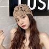 Women's Handmade Spring Summer Korean Style Woven Thin Hollow Breathable Knit Fashion Wool Hat Melon Rind Stylish Head Wrap Cap