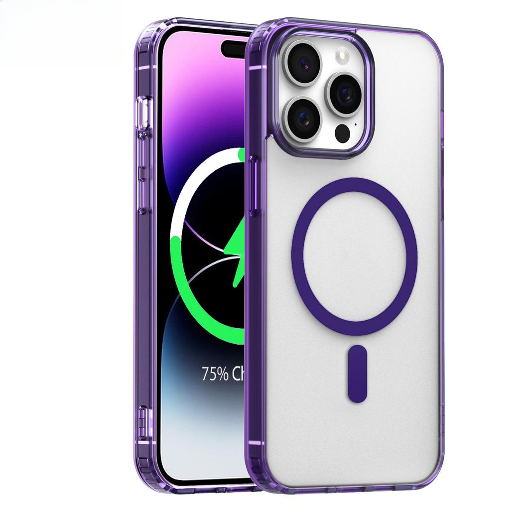 Applicable To IPhone15ProMax Mobile Phone Case Skin-sensitive Magnetic Suction Apple 14 Transparent 13 Acrylic Protective Case