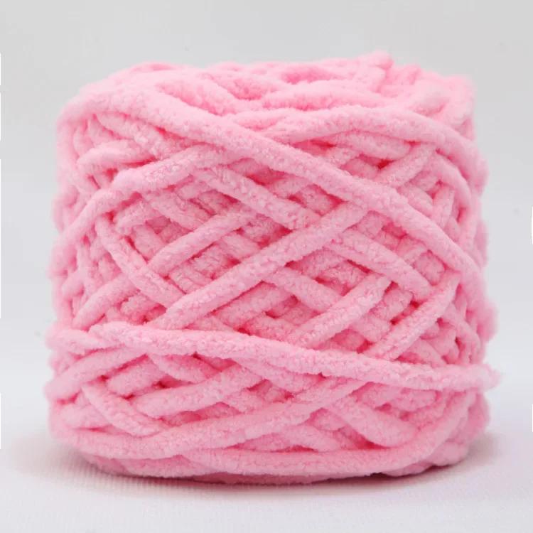 100g/ball Chenille Knitting Yarn Soft Ice Strip Line Cotton Yarn DIY Wool Yarn for Hand Knitting Scarf Thick Wool Wholesale