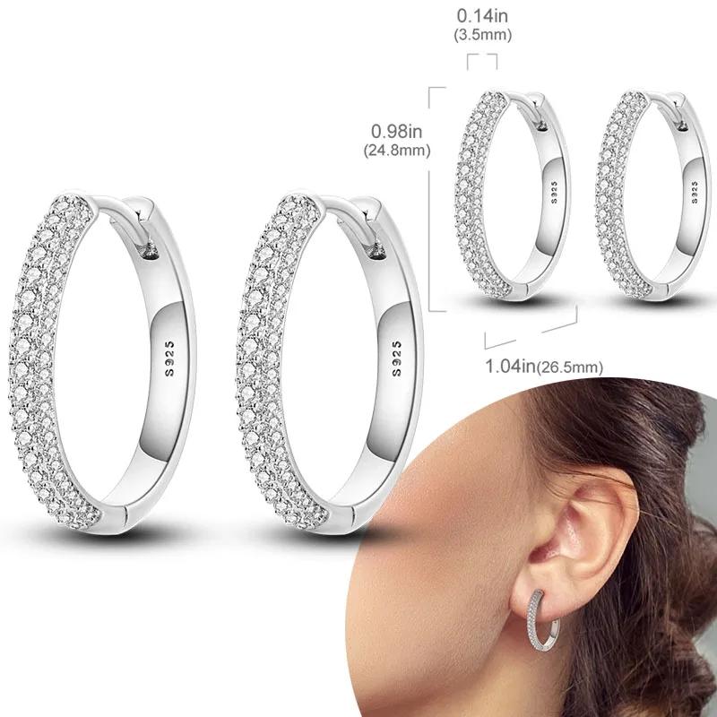 Women Earring 2025 Hot Sales 925 Silver Hoop Earrings Love Heart Butterfly Drop Earring Stud for Women Girls Party Jewelry Gifts
