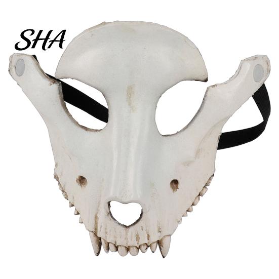 Realistic Sheep Skull Masque Halloween Head Masque, Full Face Cosplay Accessory, Spooky Scary Animal for Masquerade Party 3D