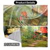 2D Whimsical Fairy Tale Forest Tapestry with Mushroom Cottage
