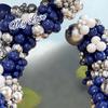 Balloon Garland Arch Kit Royal Blue Metallic Silver White Balloons For Birthday Wedding Graduation Party Decoration