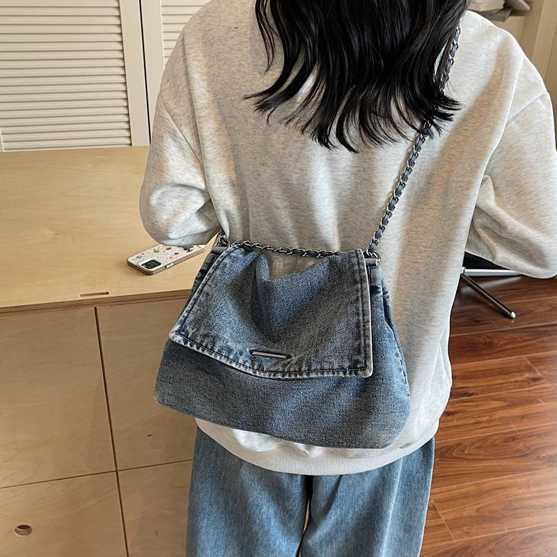 Denim Bag Chains Crossbody Bag Women's Shoulder Bag