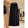 Women's Black High-Waisted A-Line Skirt: 2025 Autumn/Winter Collection