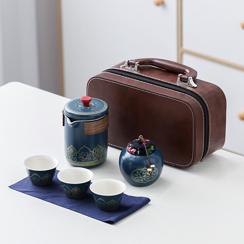 Portable travel tea set Outdoor Kung Fu tea set Kuaike cup Practical holiday activities Business gifts