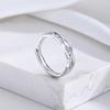 Fashion Twist Rings for Women,Silver Color Simple Stylish Girls Wedding Party Accessories,Daily Versatile Adjustable Jewelry