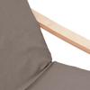 Armchair with Footrest, Taupe Color, Upholstered In Fabric