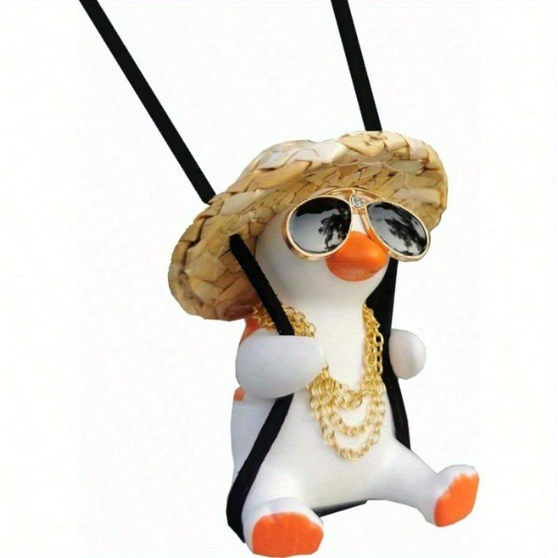 Car Mirror Hanging Accessory, Swinging Duck Car Decoration, Cute Auto Accessory For Teenagers, Car Pendant Decoration For Trucks