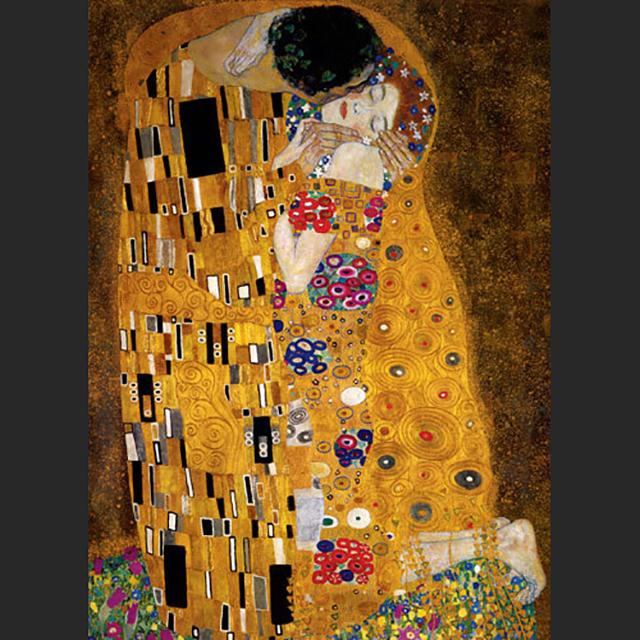 Zhyaunz Diamond Painting 'Die Freundinnen' Gustav Klimt - 5D DIY Set 40x50cm | Voll Rund Diamant Malerei