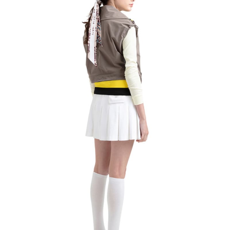 Aven Flower Collage Tie Scarf White