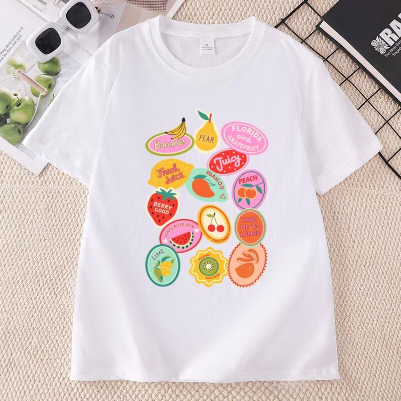 Cute Fruit Strawberry Tshirt Comfortable Summer Cottagecore Berries Tshirt Unisex Crewneck Short Sleeve Tshirts Streetwear