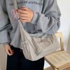 Adjustable Strap Plaid Crossbody Shoulder Bag Zipper Checkered Stripe Sling Bag  Daily