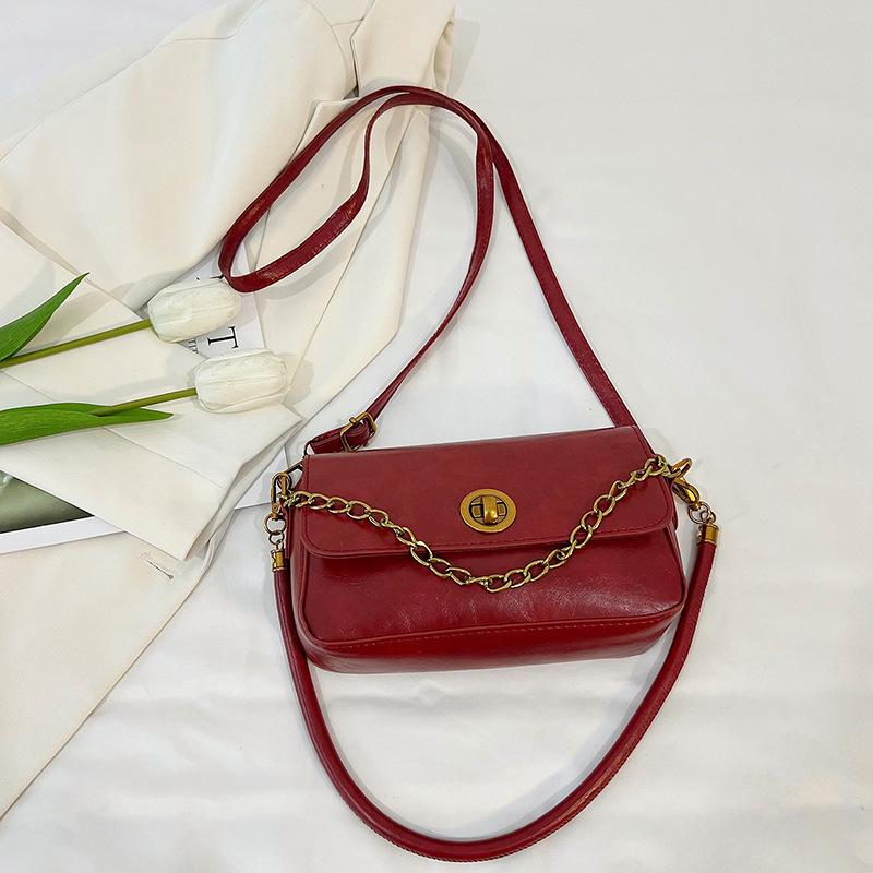 

Винтажная квадратная сумка Maillard Fashion 2025 года, женская, универсальная, через плечо, сумка через плечо красный