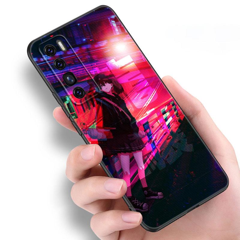 Vaporwave Glitch Anime Soft Case For Huawei NOVA 8 9 Pro 8i 7i 7SE Y60 5T Mate 40 30 20 10 Lite Honor 50 30 Premium Pro Plus 30S