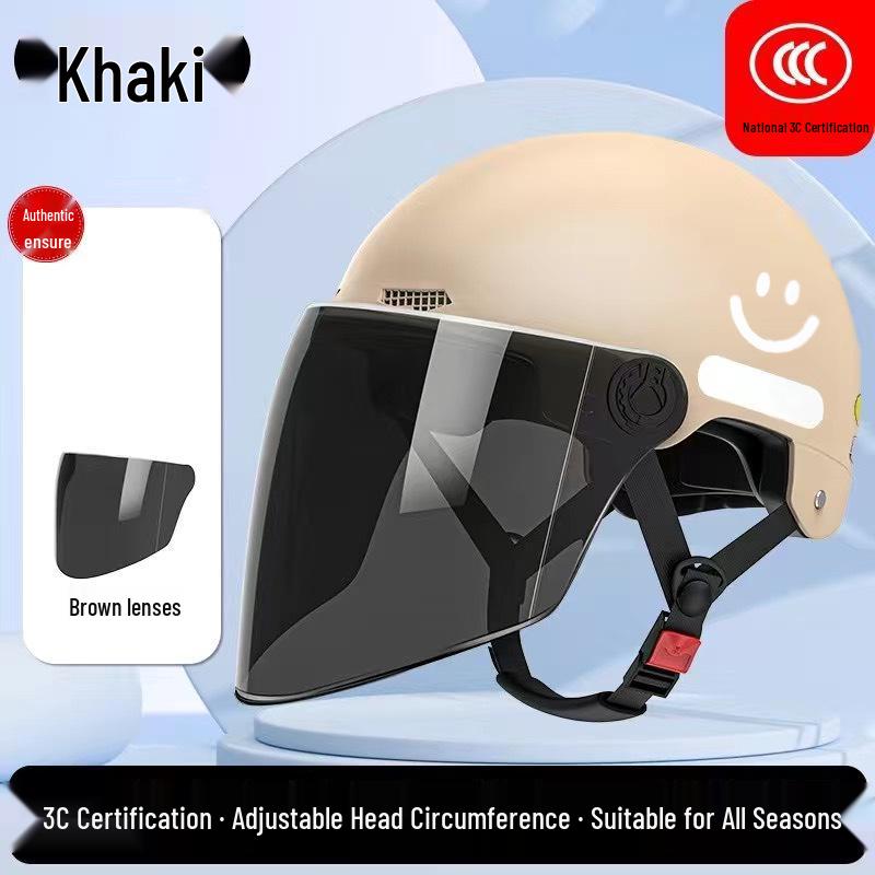 3C Certified Women's Electric Scooter Helmet, Breathable, Sun-Protection, All-Season Half Helmet for Motorcycle Riding.
