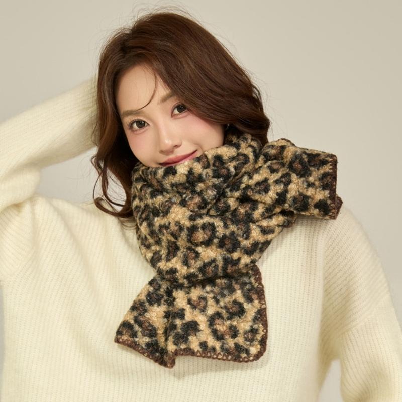 Fashionable Animal Pattern Scarf Soft Warm Neck Wrap Shoulder Shawal Headwrap For Lady And Women