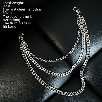 Korean-Style Hot Metal Trouser Chain with Spring Buckle - Cool and Versatile Waist Ornament