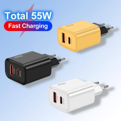 55W USB C PD 30W Fast Charger for iPhone 15 14 13 Samsung  Mate60 Nova Xiaomi OPPO POCO Quick Charging Power Adapter