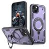 For iPhone 15 Plus Case Compatible with MagSafe Military Protection PC+TPU Kickstand Phone Cover