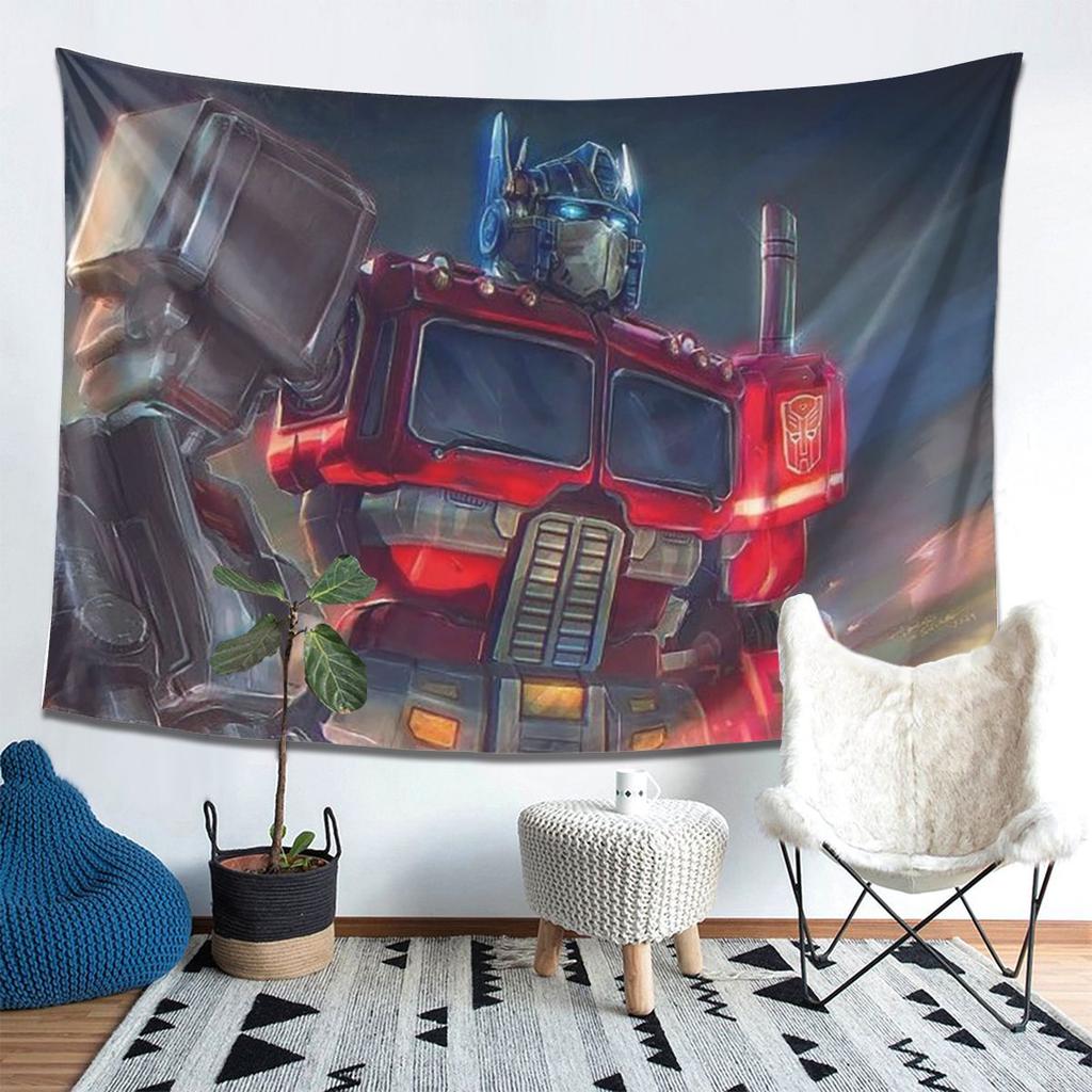 Optimus Prime Tapestry Wall Hanging Aesthetic Home Decor Tapestries for Dorm Room
