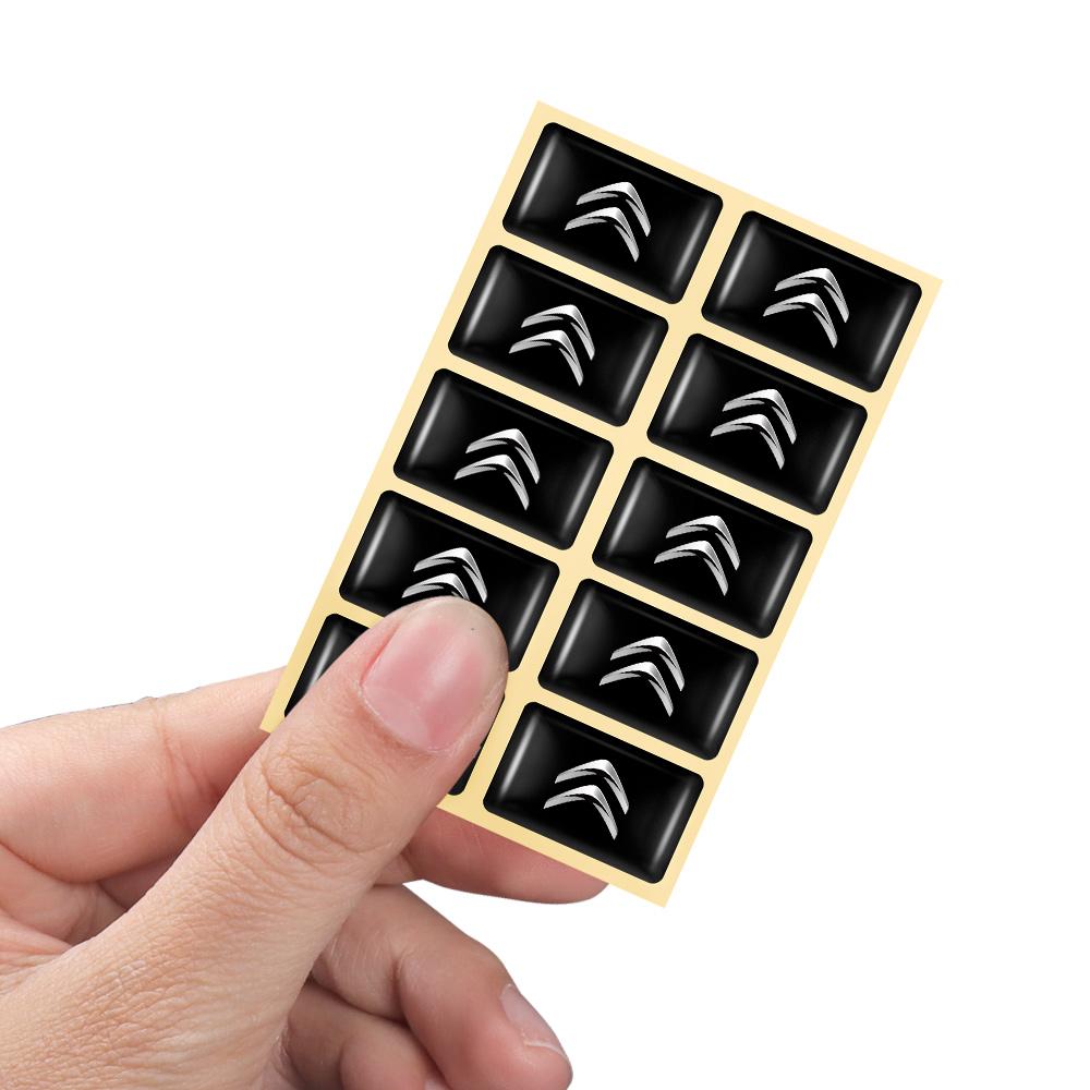 10/20pcs 3D Epoxy Badge Emblem Car Steering Wheel Stickers For Citroen C2 C1 C4 C3 C5 Berlingo Cactus Picasso Auto Accessories
