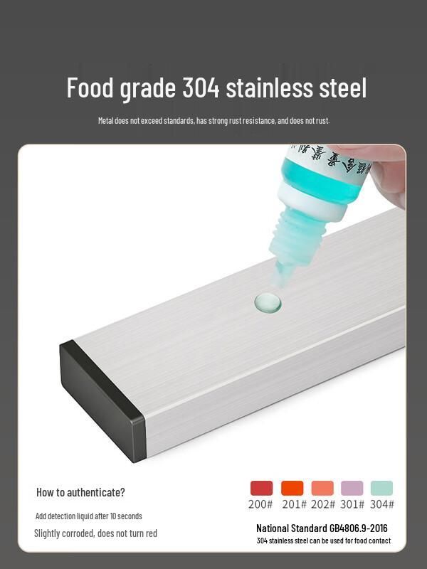 Suporte Magnético para Facas de Cozinha em Aço Inoxidável 304