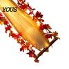Realistic Fabric Ghost Light Up Hanging Swinging Halloween Decoration with Remote Control, Large White Spooky Outdoor Yard Decor Ornament Maple Leaves