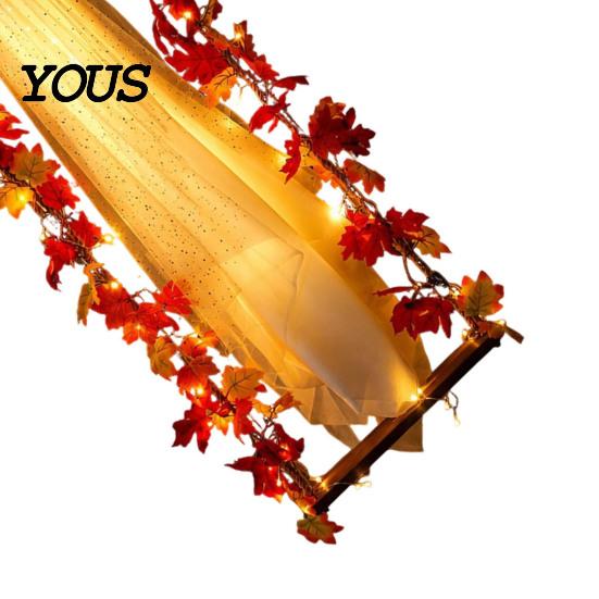 Realistic Fabric Ghost Light Up Hanging Swinging Halloween Decoration with Remote Control, Large White Spooky Outdoor Yard Decor Ornament Maple Leaves