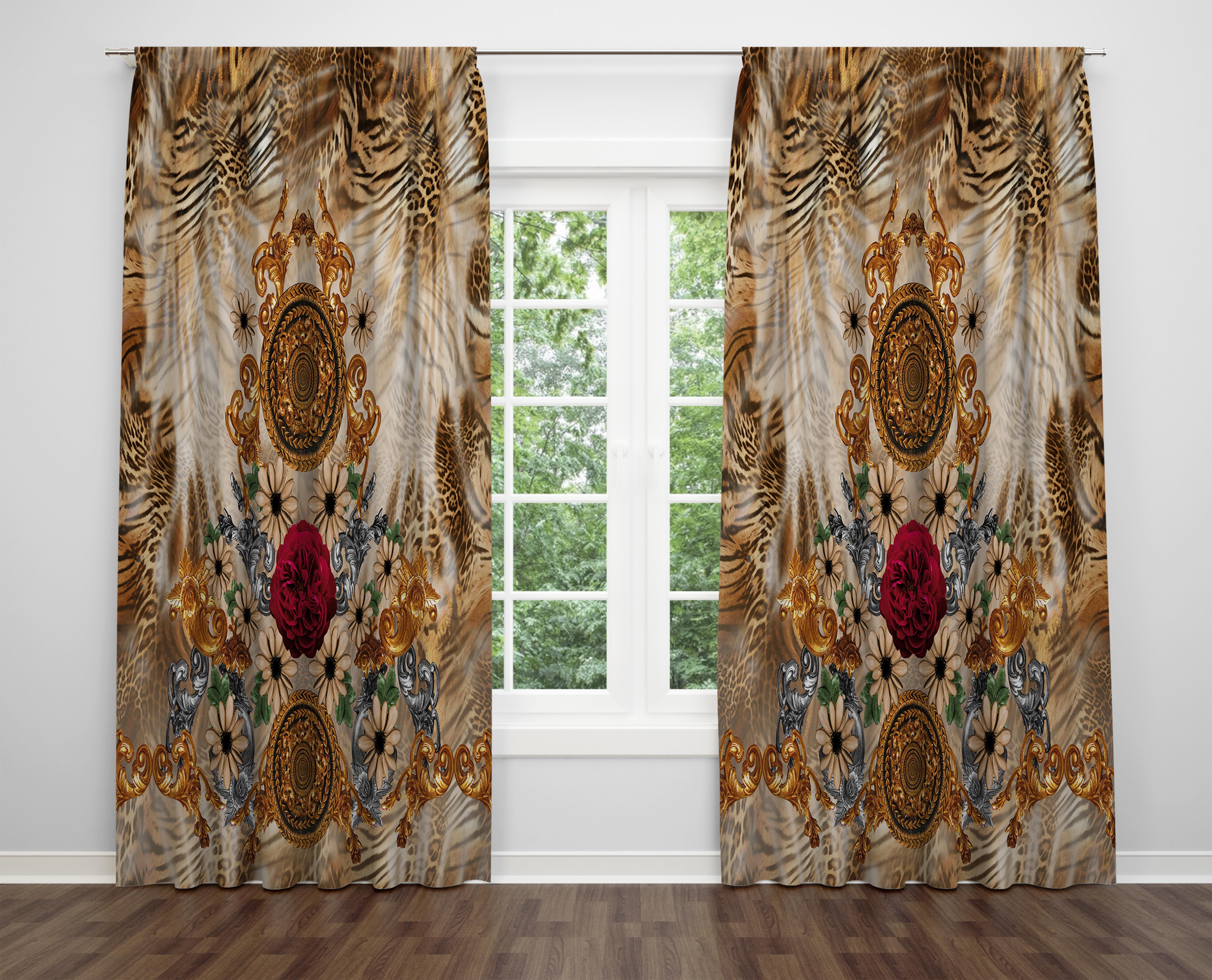 

Декоративний дизайн, високоякісна бавовняна тканина, ви можете вибрати одну або подвійну фіранку з крила 1 piece різнокольоровий