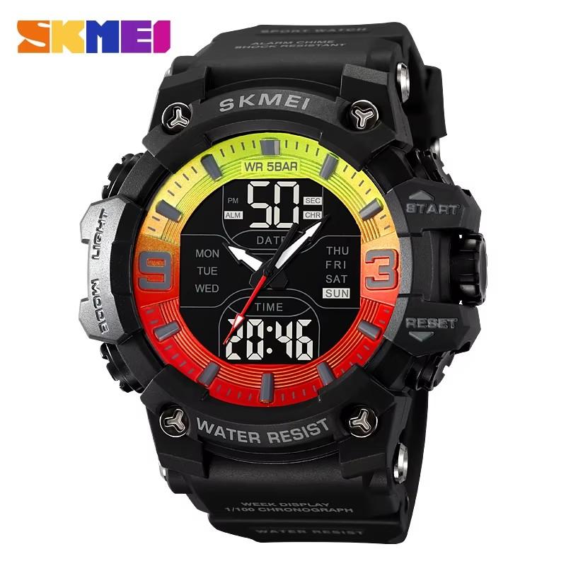 SKMEI 2222 Sport Electronic Watches Stopwatch Waterproof Fashion Chronograph Alarm Relogio Masculino EL Light Digital Wristwatch