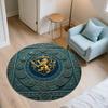 Relief Lion,Round Area Rug,Carpet Rug for Living Room Bedroom Sofa Playroom Decor,Non-slip Floor Mat