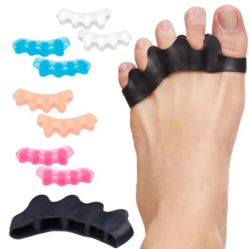 2/6/10pcs Five Hole Toe Separator Bunion Corrector Adjustable Unisex Comfort Foot Alignment Pain Relief Support